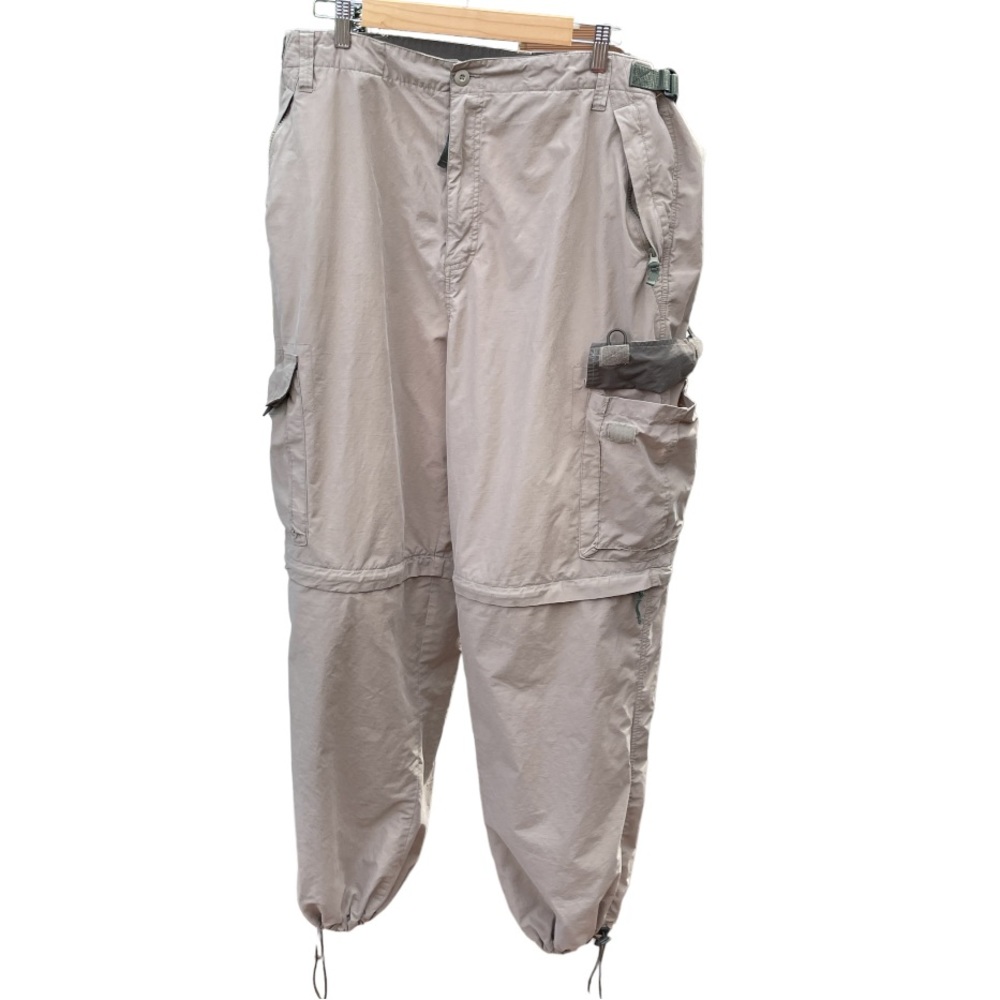 ATC Cargo Pants Shorts Khaki Ripstop Nylon Zip Off Adjustable Waist Gorpcore